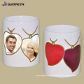 11oz ceramic white sublimation blank mug with two heart color changing